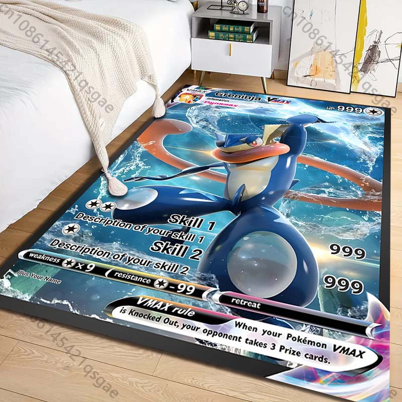Commercial Printing Format - Alfombra con estampado de tarjetas Pokémon