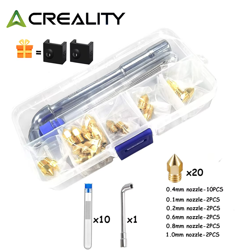 Creality Printer Ender 3 - CREALITY 20 piezas MK8 boquilla de