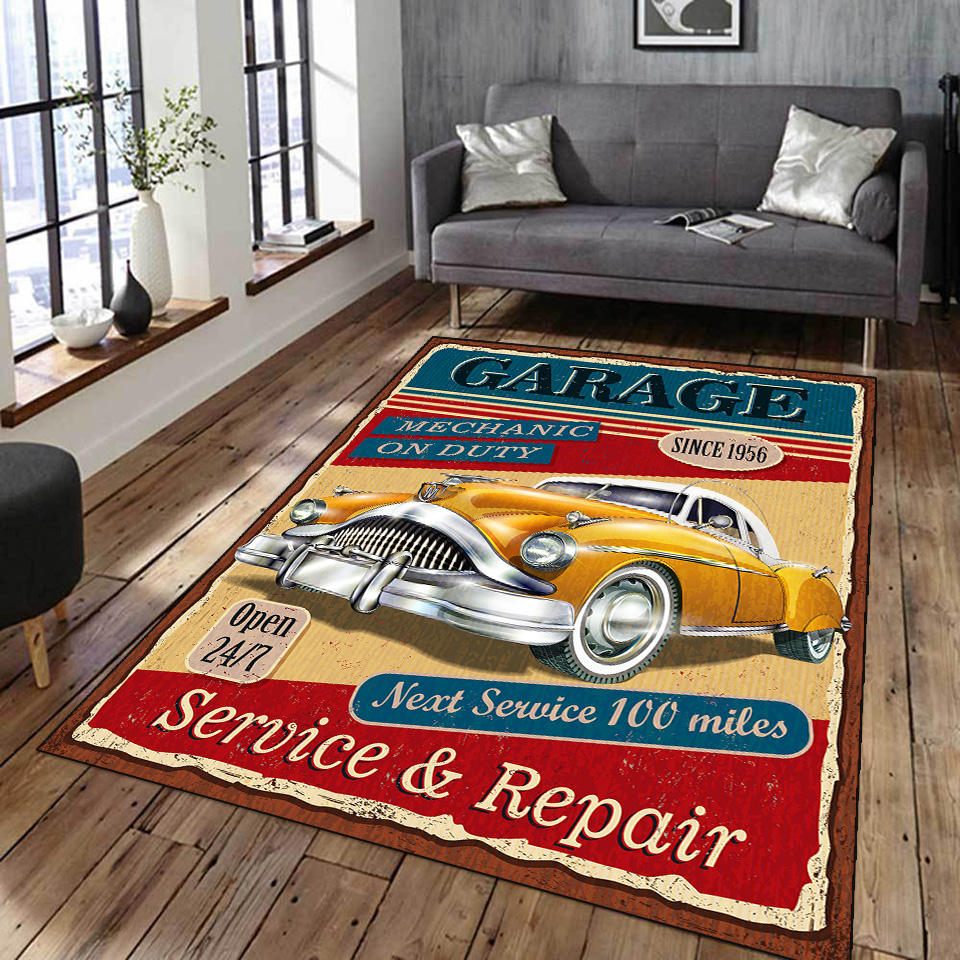 Commercial Printing Format - Alfombra con póster de coche y
