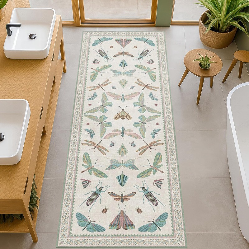 Commercial Printing Format - Alfombra con estampado de libélula y
