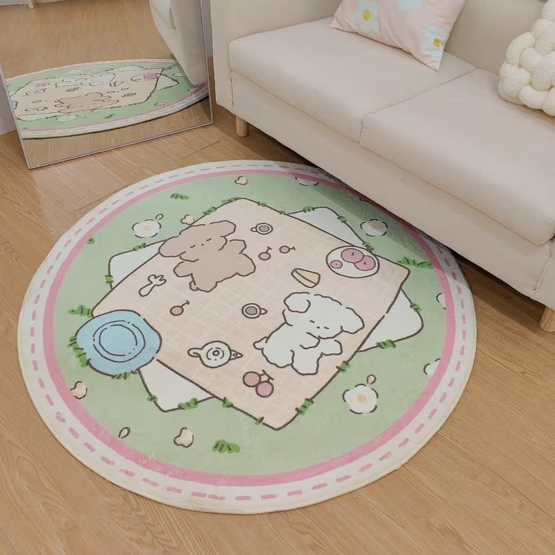 Alfombra redonda con estampado - Commercial Printing Format reseña y precio